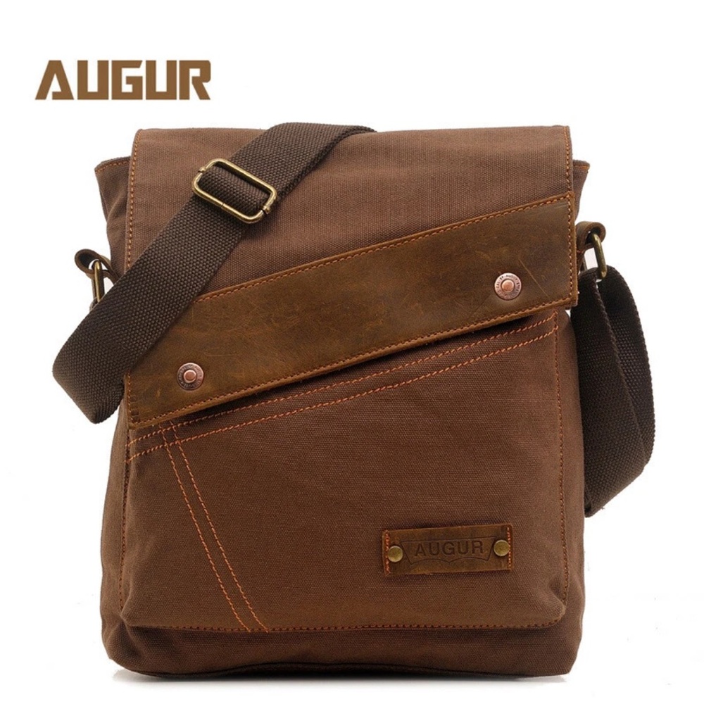 AUGUR Canvas Crossbody Military Army Vintage  Style Messenger Shoulder Bag